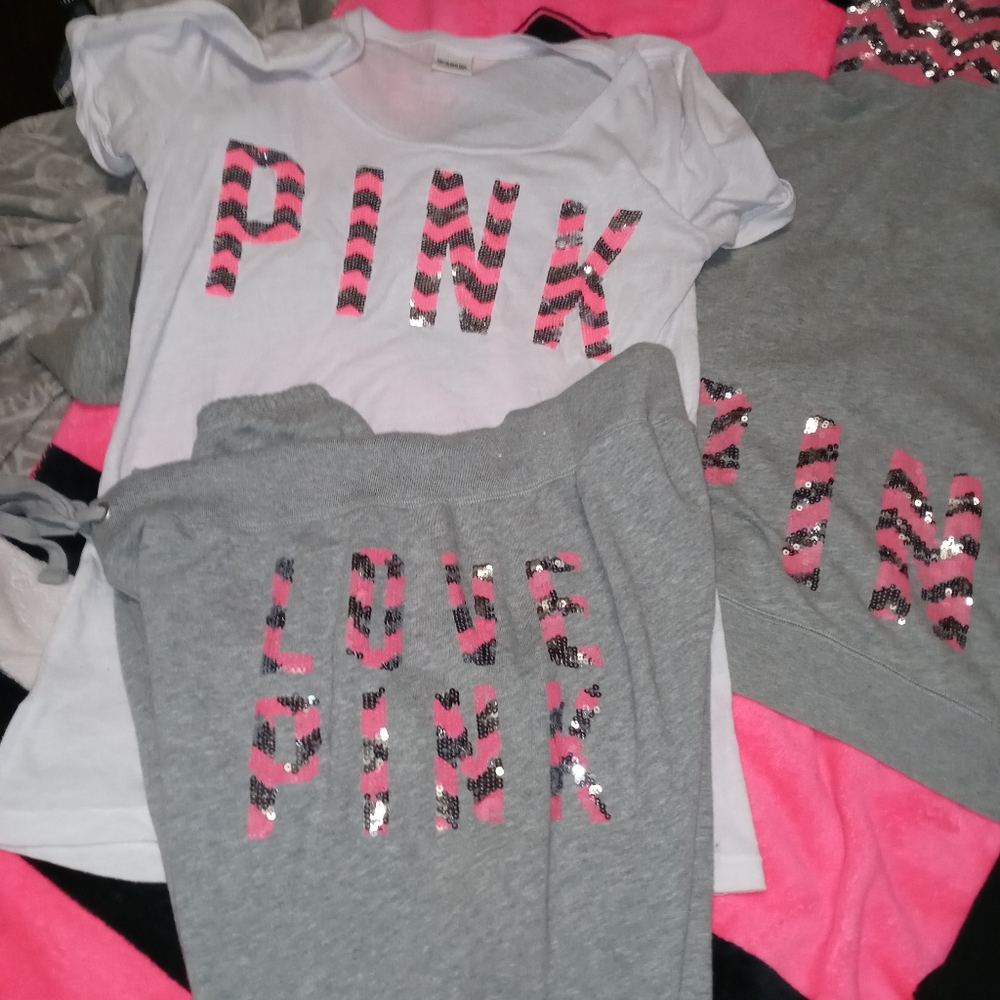Pink bling 4 piece outfit
